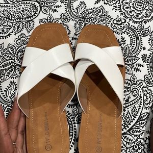 Womens US10 White Sandals